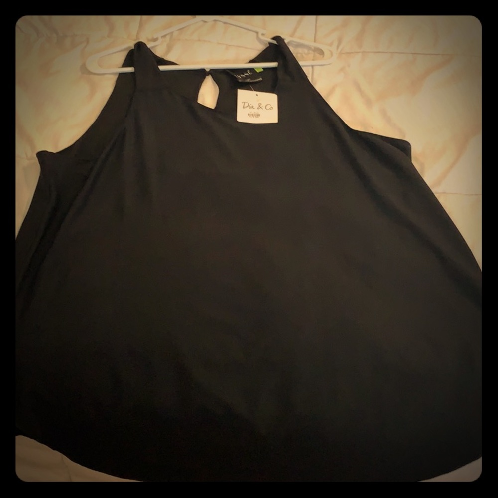 Dressy Black Sleeveless Blouse